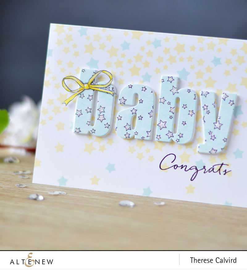 Bold Alpha Baby Card – Video By Request!