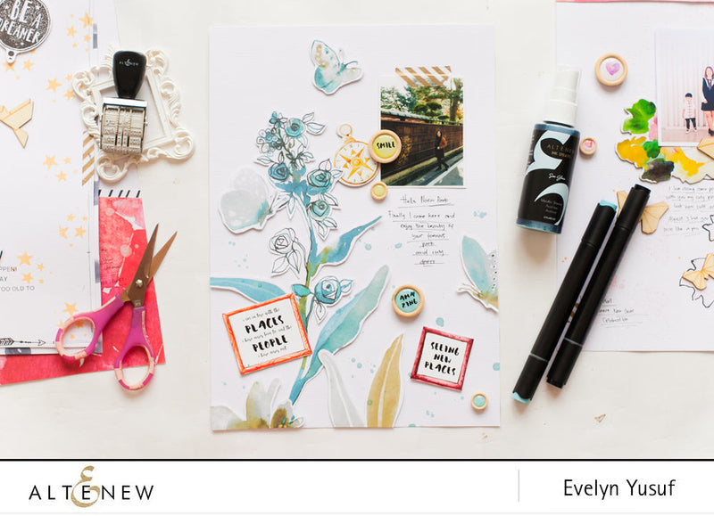 Reflection Flowers for Travel Layout