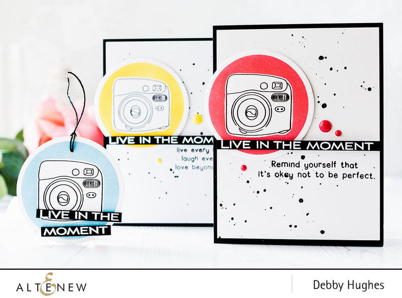 Live In The Moment Card Set Inspired By Instax Mini 8 With Capture Moments Stamp Set