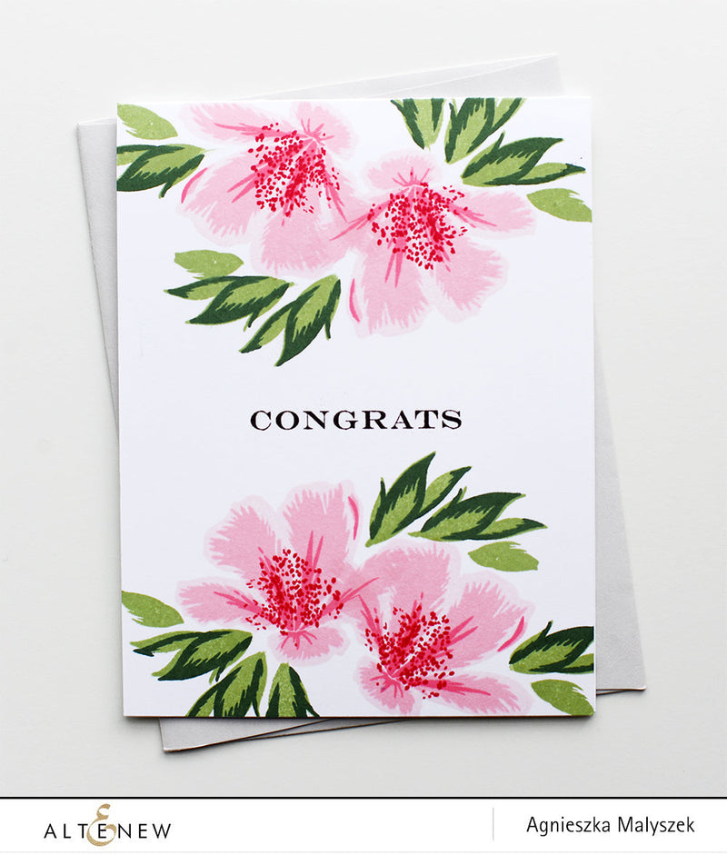 One layer card using Springtime Azalea set