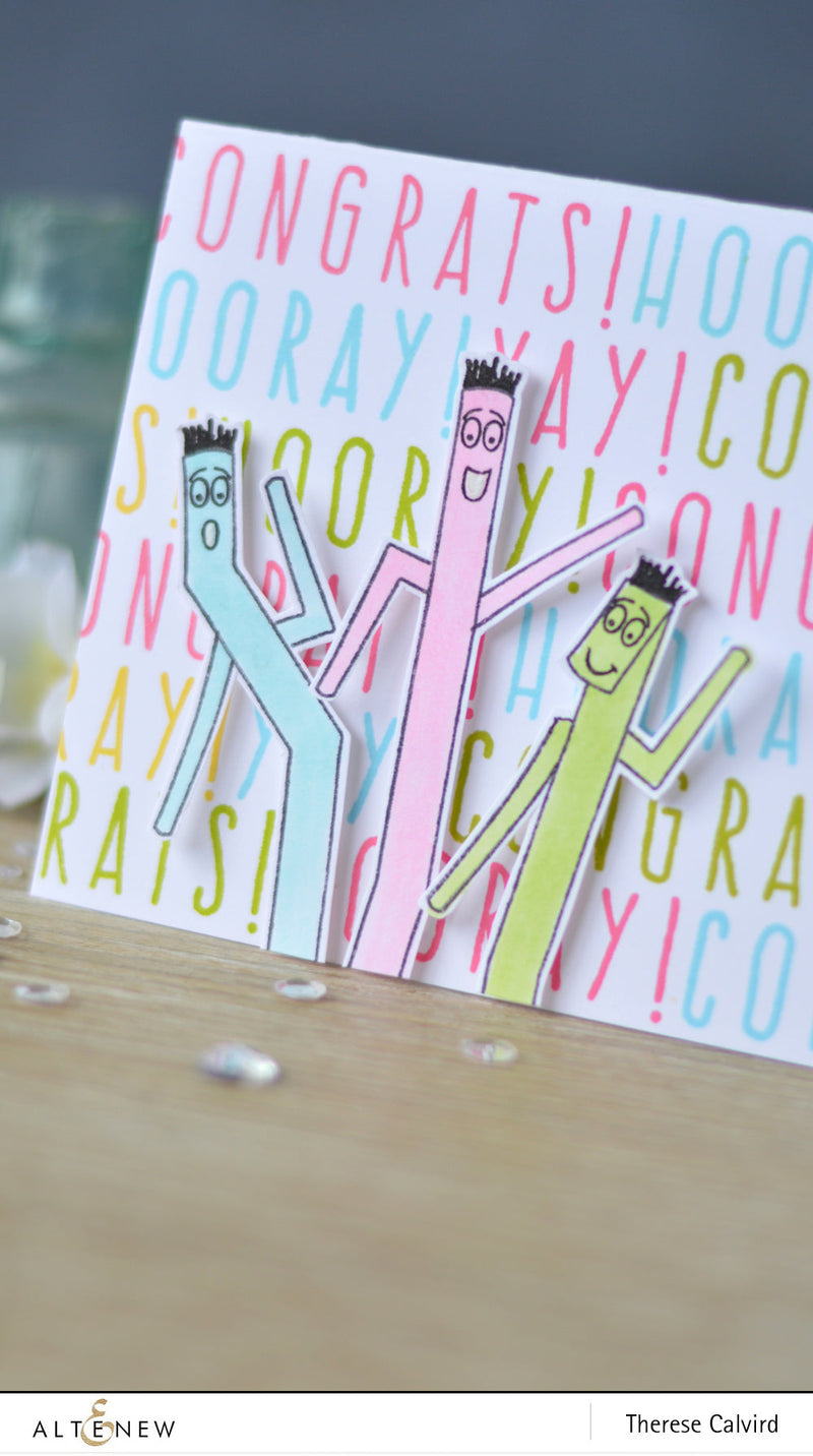 VIDEO: Stamping a Sentiment Background with Congrats Stamp Set