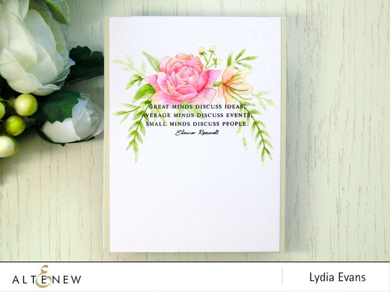 Soft No-line Watercolour With Floral Frame Stamp Set