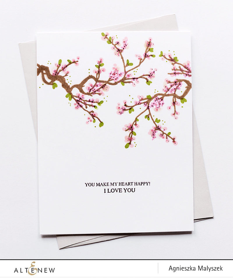 One Layer Card using Under the Cherry Blossom Tree Stamp Set