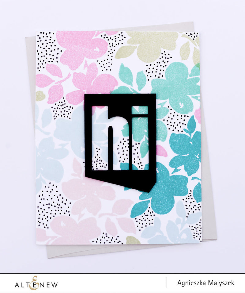 Abstract Pattern Using Floral Shadow Stamp Set