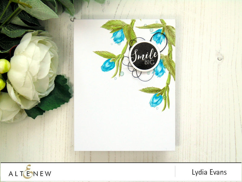 Pencil Colored Floral Sprig