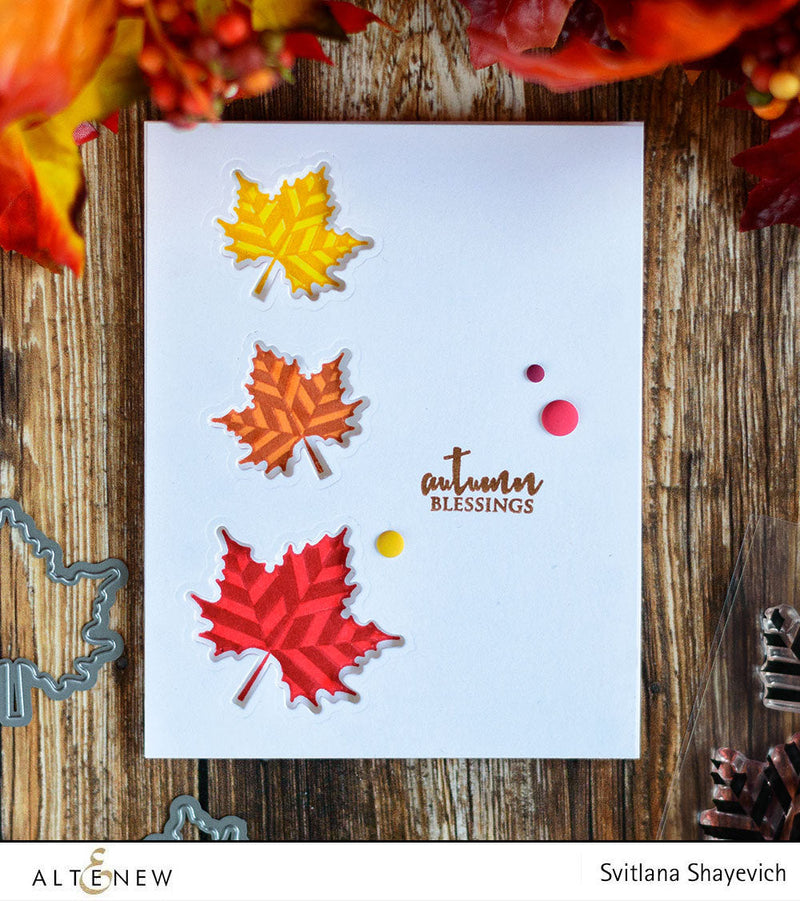 Simple Fall Card With Negative Die-Cutting