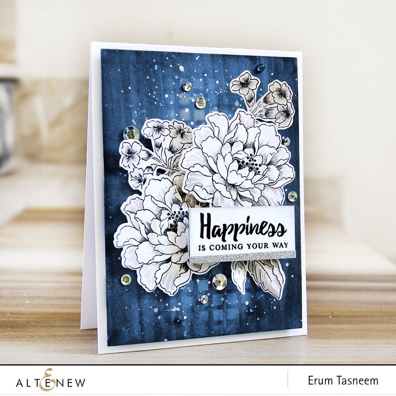 Monochromatic Card With Build-A-Flower Coral Charm