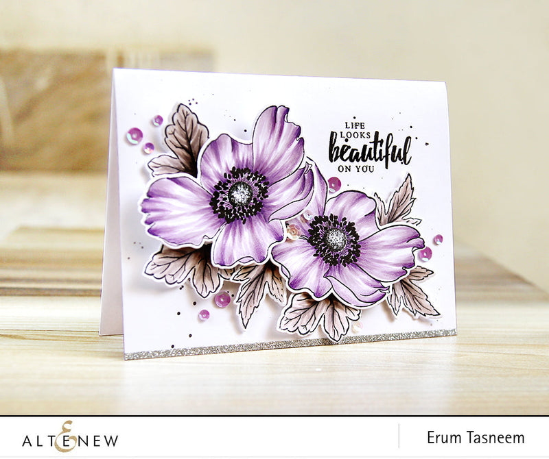 Build-A-Flower Anemone Coloured with Artist Markers Set B