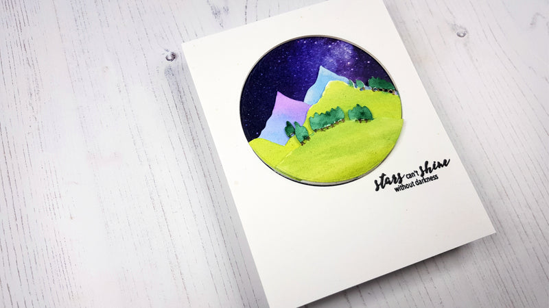 How To Create A Dimensional Watercolor Scene | Lydia’s Crafty Corner