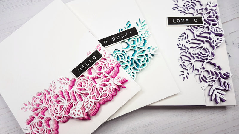 Learn This Unique Card Making Technique to Add Color With Stacked Die-Cuts | Lydia’s Crafty Corner