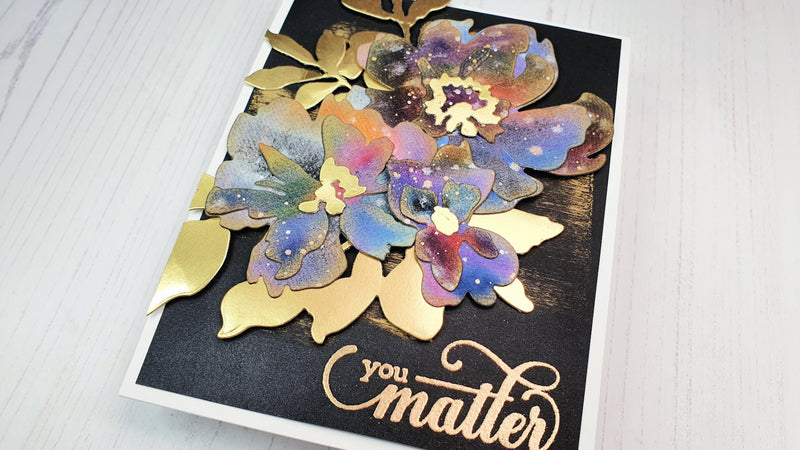 Galactic Watercolor Florals Card Making Tutorial