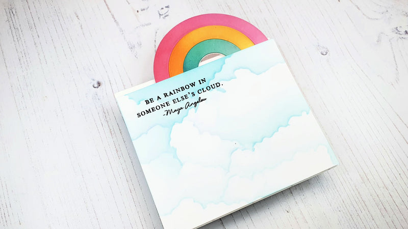 How To Create A Turning Rainbow Topped Card