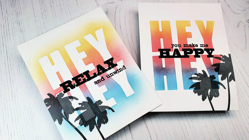 All About The Sentiment- DIY Stenciled Backgrounds, 2 Ways
