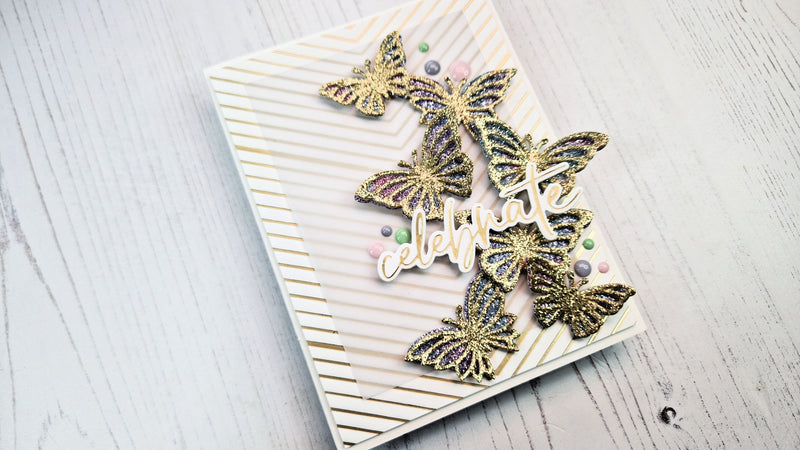 Coloring Glitter Cardstock with Alcohol Inks