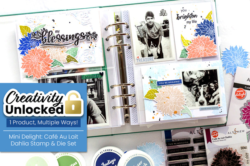 Creativity Unlocked: Mini Delight: Cafe Au Lait Dahlia | Customize Your Memory Keeping Layout ( With Video Tutorial!)
