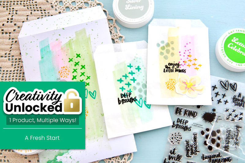 Paper Bag Decoration feat. Amy Tangerine x Altenew Collab Products: A Fresh Start Stamp Set