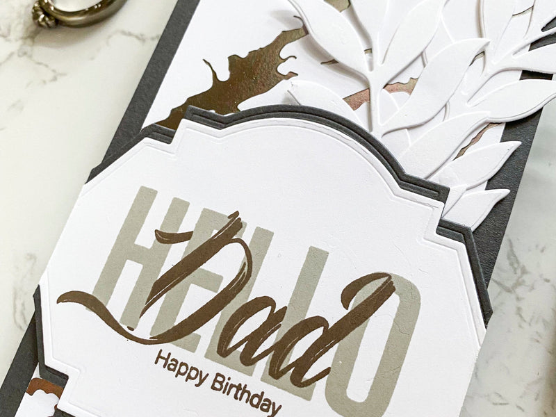 Hot Foiling + Monochrome = Perfect for Masculine Cards!
