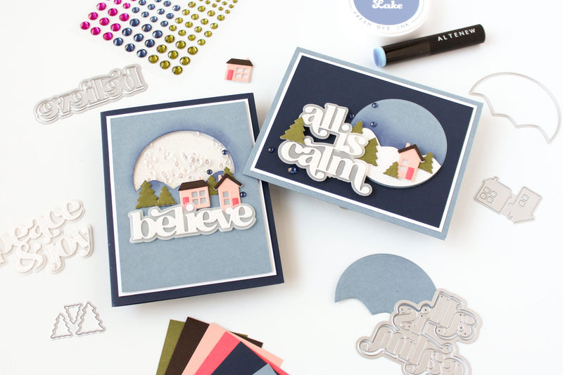 2 Cards, 1 Die Set: Holiday Cards That Shine | A Touch of Sparkle with Carissa Wiley