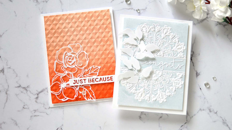2 Easy Ways to Add Color with 3D Embossing Folders | Take 2 With Therese + Video