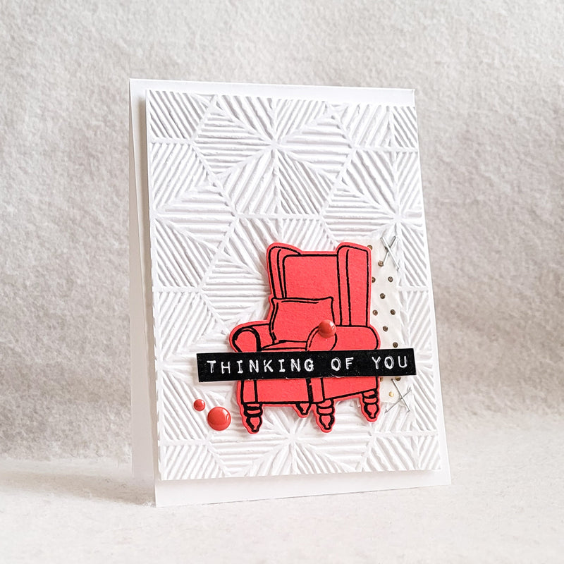 Clean and Simple Card with Textured Hexagons 3D Embossing Folder