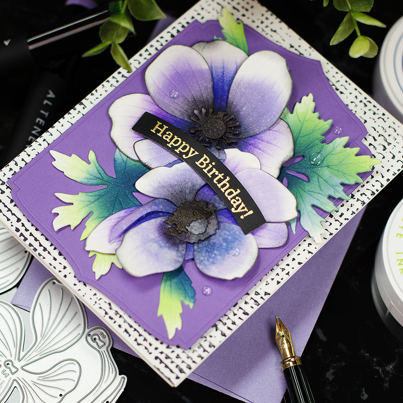 Eye-Catching Birthday Card with Blue Poppies | Creative Die-Cutting with Bibi Cameron