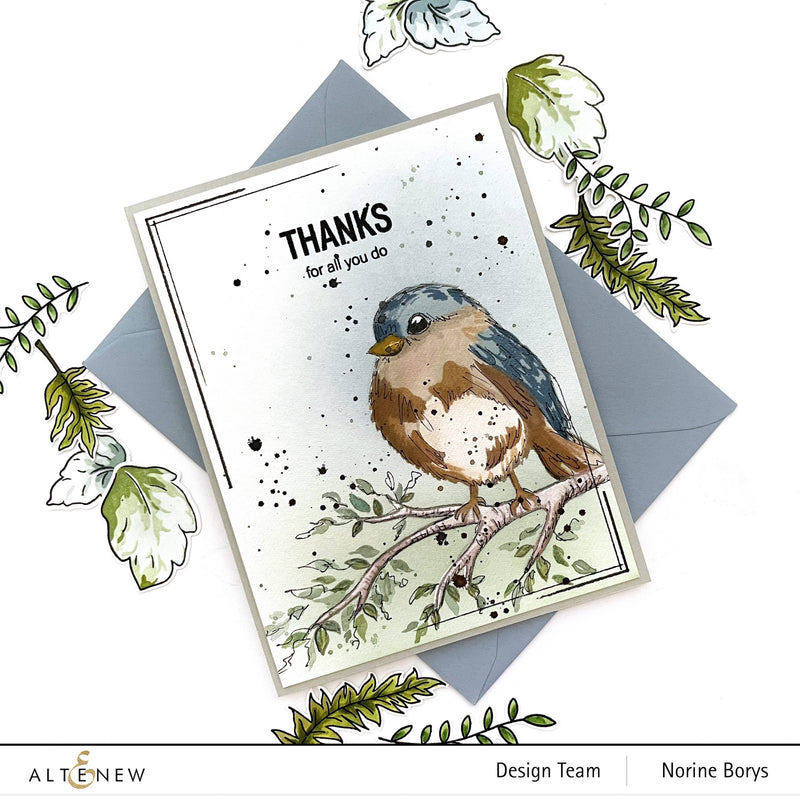Turning a Stamp Set into Art With the Bird of the Woods Set