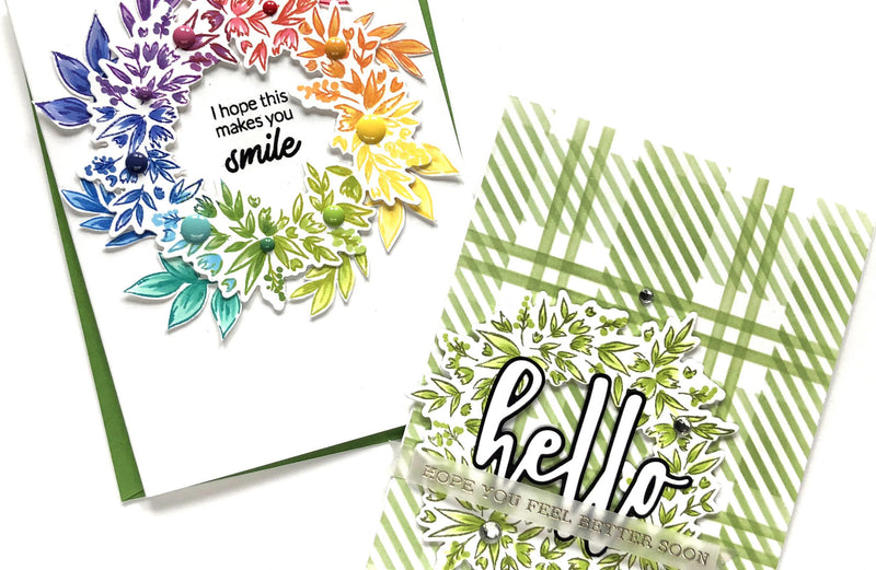 Blossom Wreath Cards, 2 Ways