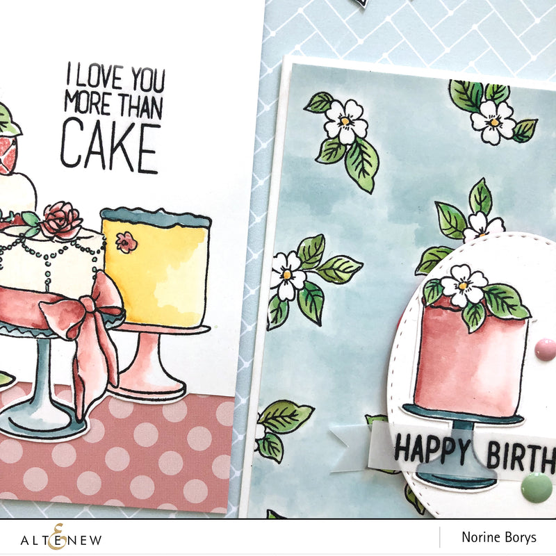 Sweet Birthday Cards with Cake Love Stamp Set