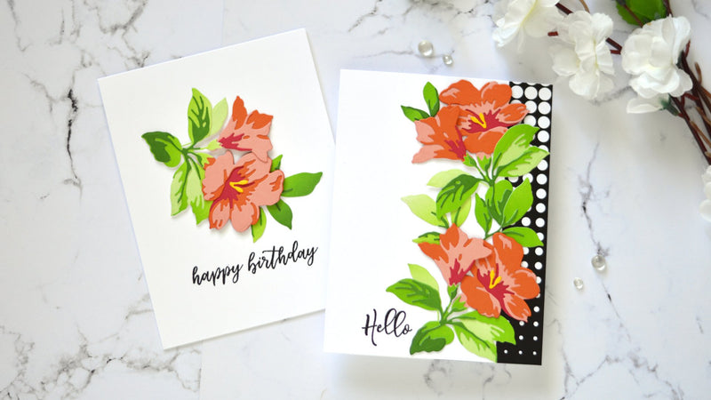 2 BEAUTIFUL Layered Die-Cut Flower Cards! | Take 2 With Therese + Video