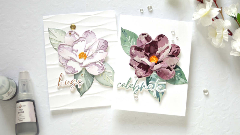 How to Make 2 BEAUTIFUL Magnolia Cards with Alcohol Ink and Dye Ink | Take 2 with Therese (with Video Tutorial!)