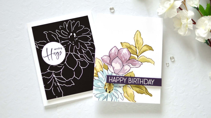 How to Make 2 Beautiful Floral Cards with 1 Hot Foil Image | Take 2 with Therese (with Video Tutorial!)