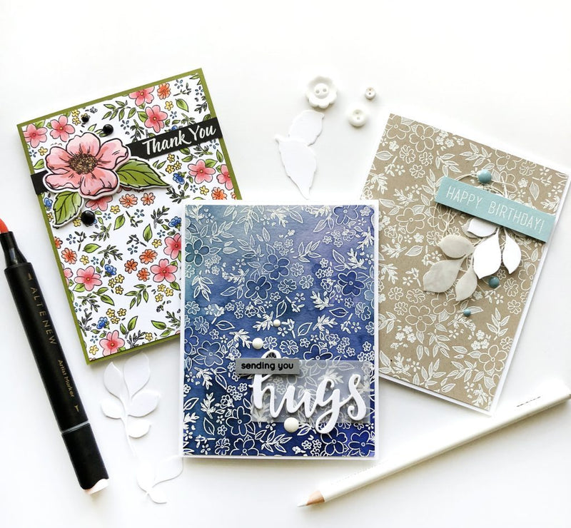 Ditsy Print: One Stamp, Three Ways
