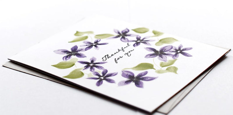 One-Layered Faux Watercolor Card with Floral Art Stamp Set