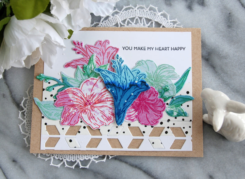 Create Multiple Flowers with Patterned Paper!