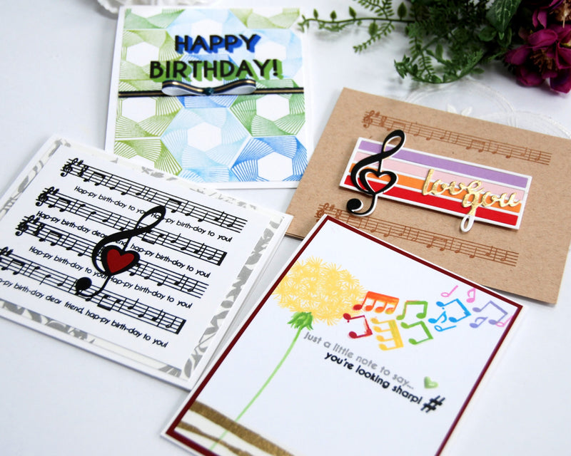 Where has this musical stamp set been my whole life?! (Happy Birthday to You)