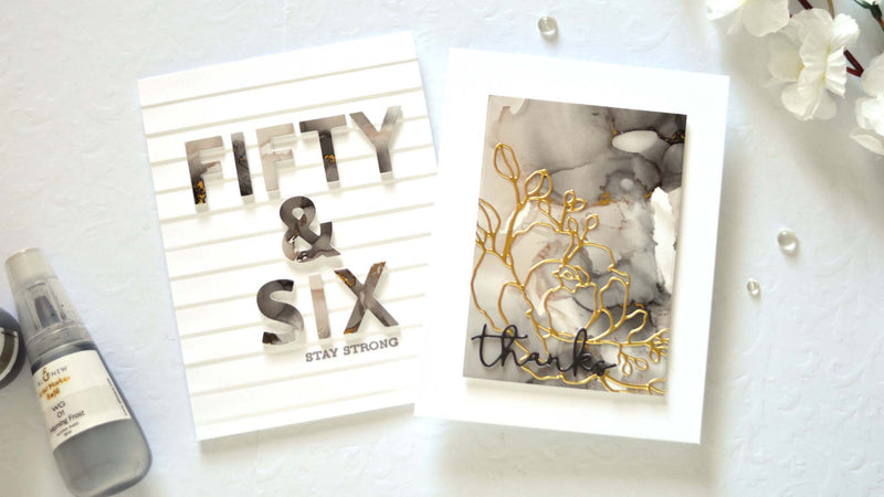 How to Use Alcohol Ink Backgrounds to Make 2 Different Cards | Take 2 with Therese (with Video Tutorial!)