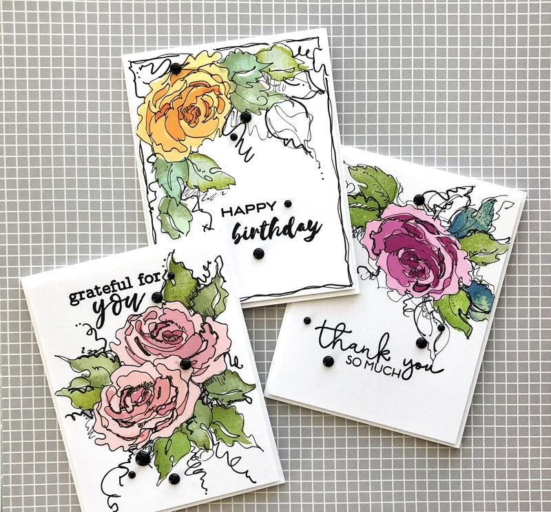 Pen and Ink Technique with Altenew’s Layered Stamps