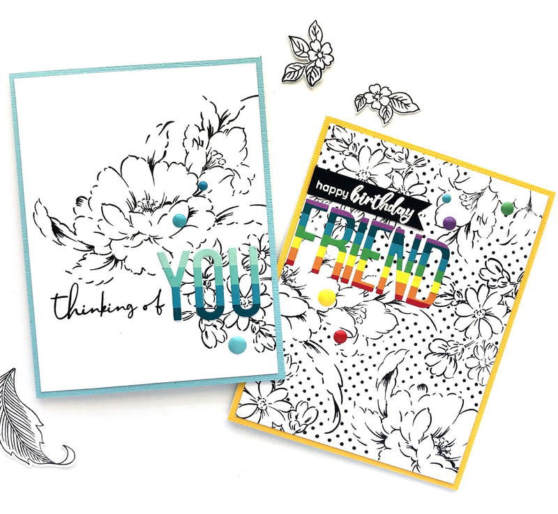 2 Beautiful Quick and Easy Cards with Gradient Cardstock Die-Cut Sentiments