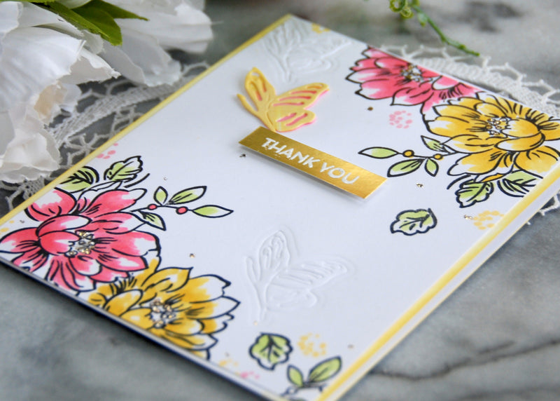 Three Cards with Sunlit Flower Card Making Kit