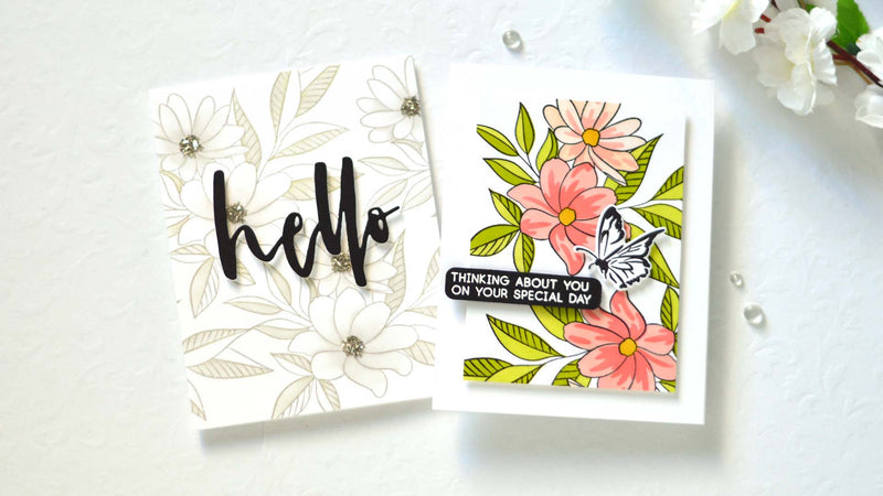 Take 2 with Therese: How to Make 2 Beautiful Quick and EASY Floral Backgrounds? (with Video Tutorial