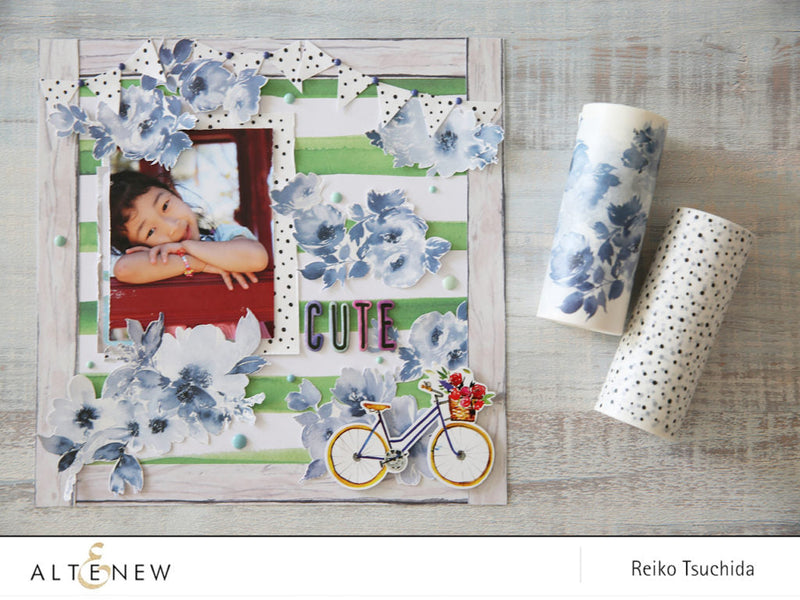 Early Summer Scrapbook Layout using Washi Tape