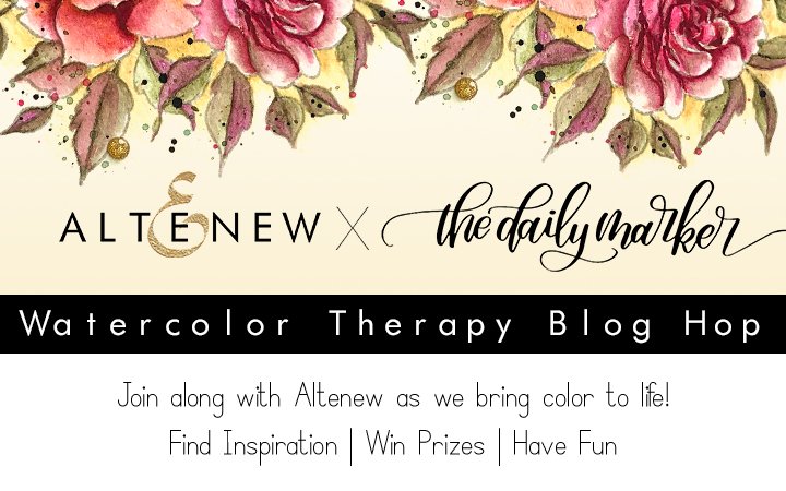 Altenew + The Daily Marker Watercolor Therapy Blog Hop & Giveaway