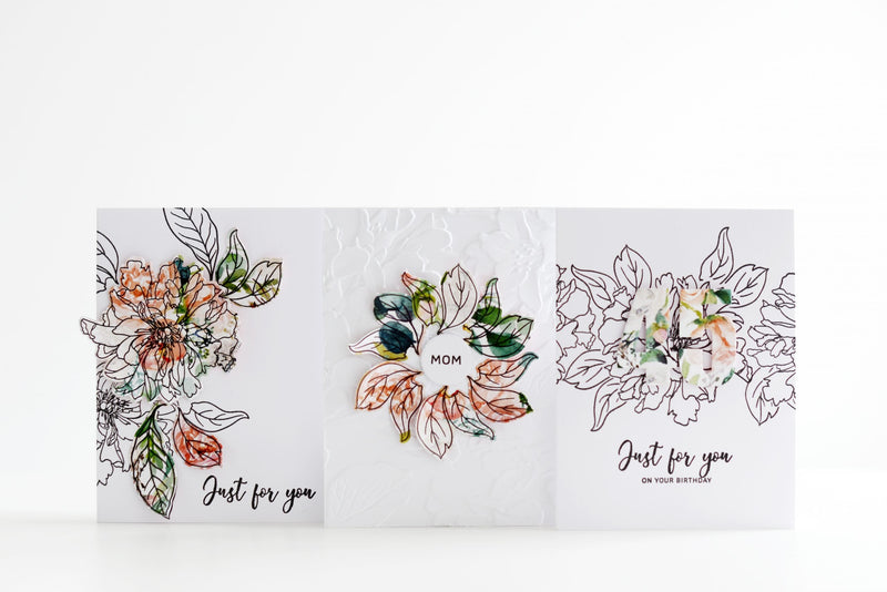3 CAS Cards Created With One Stamp Set and Patterned Paper