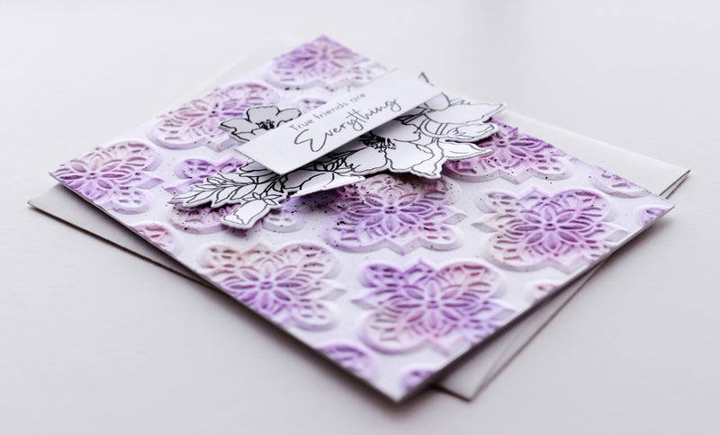 A Fun Way to Color an Embossed Background With Pastels