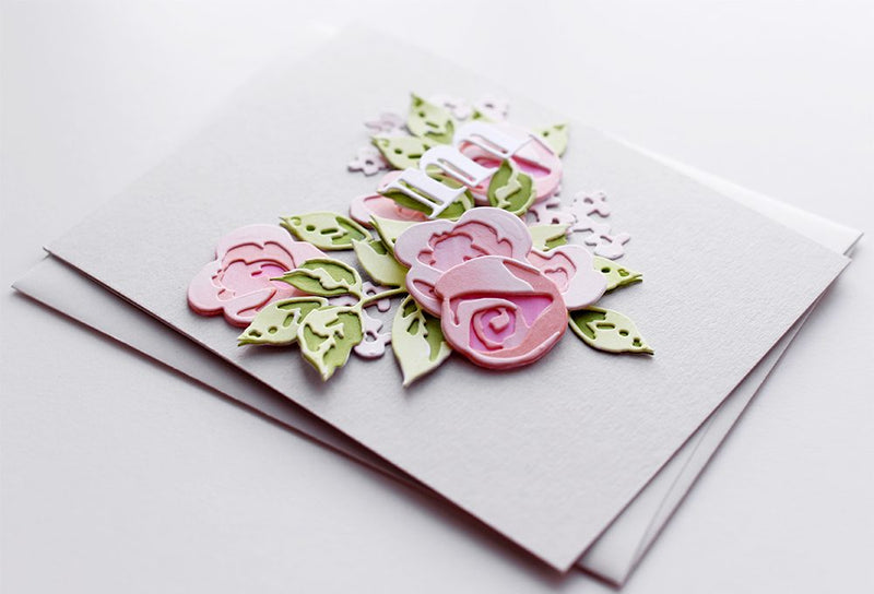 Floral Heart Card with the Rose Flurries 3D Die Set