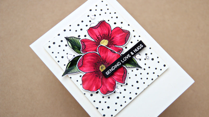 How to Color Flowers with Alcohol Markers | Creative Coloring with Erum: Quick and Easy Card!
