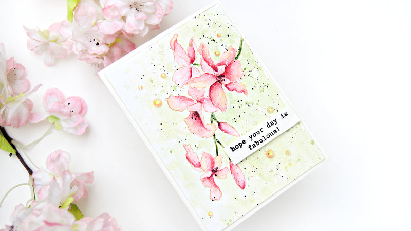 Creative Coloring with Erum: No-Line Watercolor on Build-A-Flower: Cattleya
