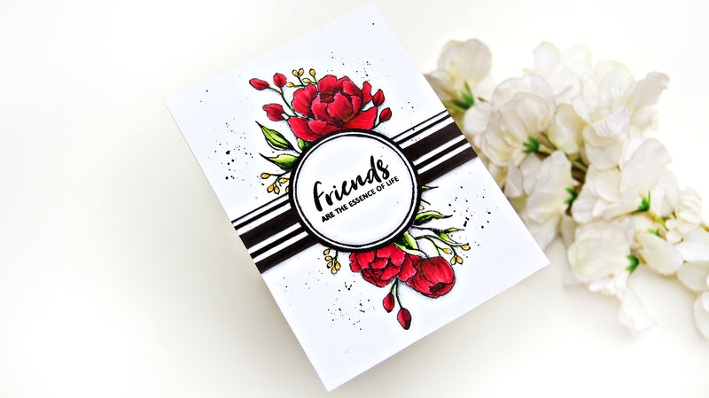 Creative Coloring with Erum: One Layer Card with Book Club Stamp Set