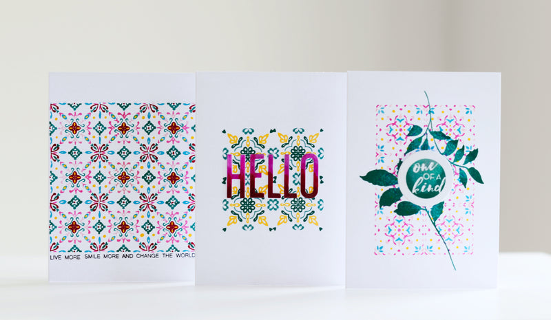 3 Simple Geometric Cards Inspired by Traditional Middle Eastern Patterns