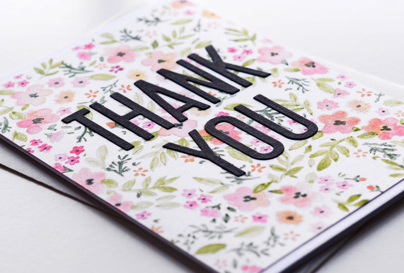 Easy No-Line Watercolor Background Card with Ditsy Print Stamp Set